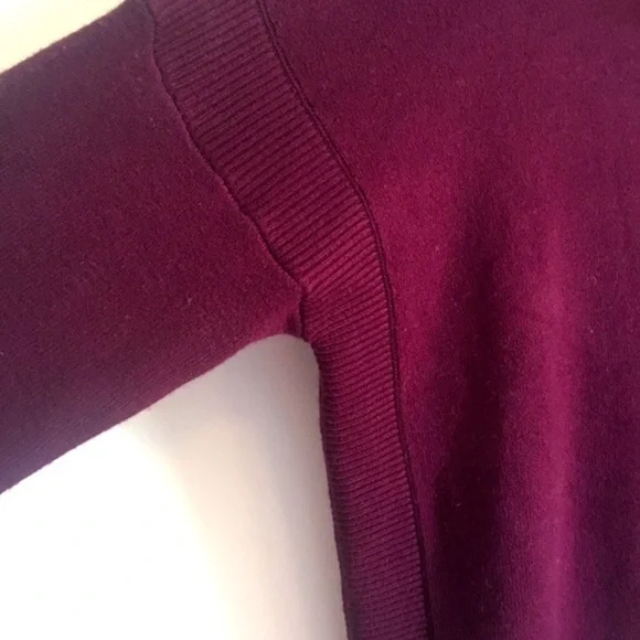 French Connection Oversized Cowl Neck Long Wine Sweater, S - Picture 4 of 8